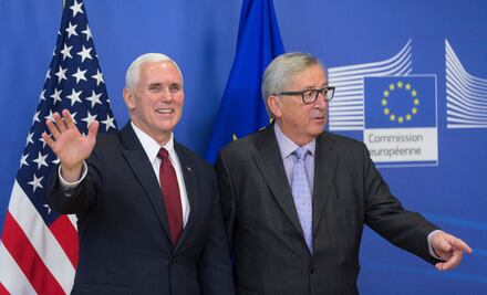 Mike Pence expresa "fuerte compromiso" de Trump con la UE