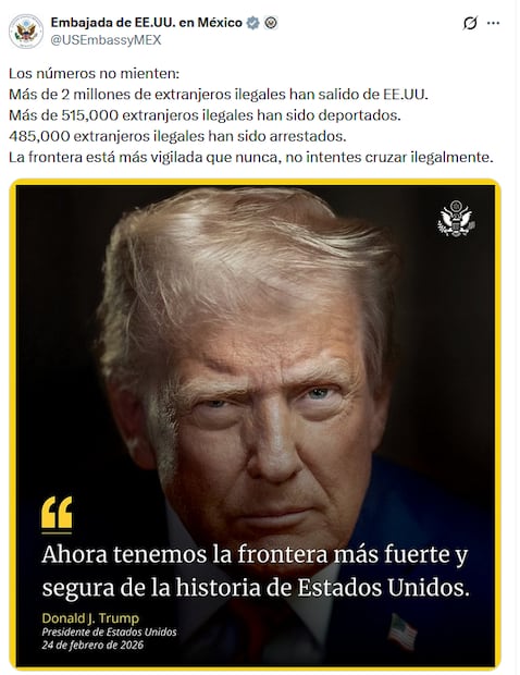 Embajada de EU advierte por cruces ilegales (11/04/2026). Foto: Captura de pantalla