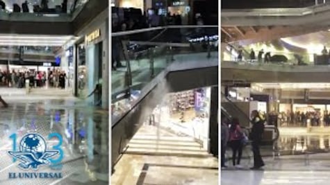 Captan inundación en centro comercial de la CDMX
