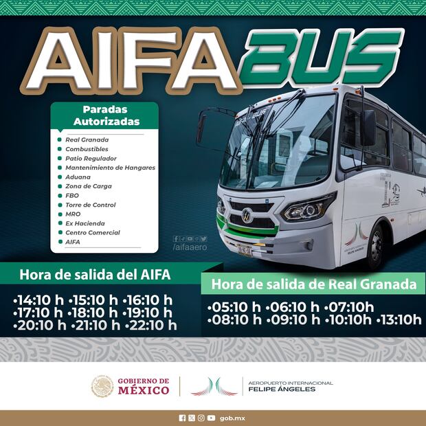 AIFA Bus. Foto: X @aifaaero