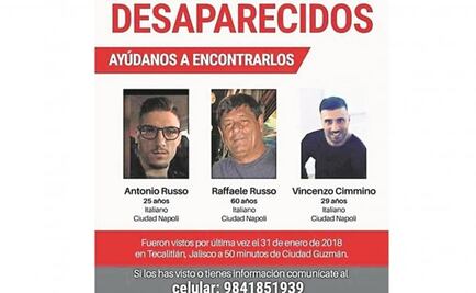 Familiares de italianos desaparecidos en Jalisco ofrecen recompensa