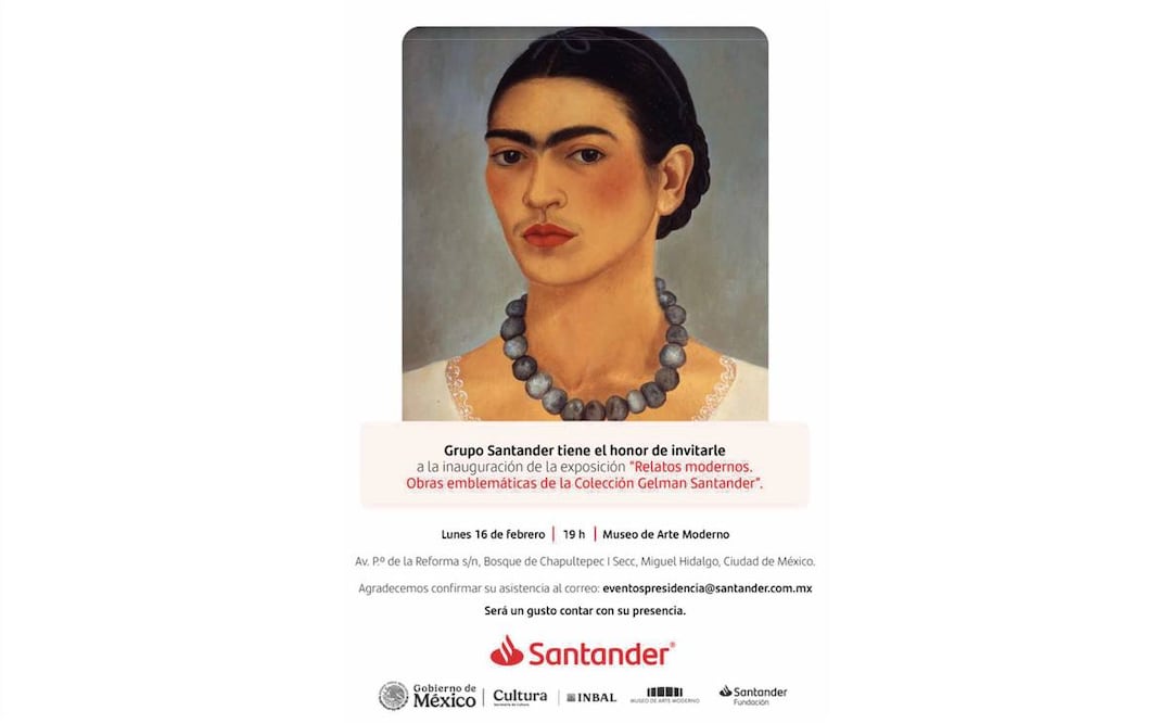 Invitación de Santander en la que ya no menciona una adquisición. Foto: Especial