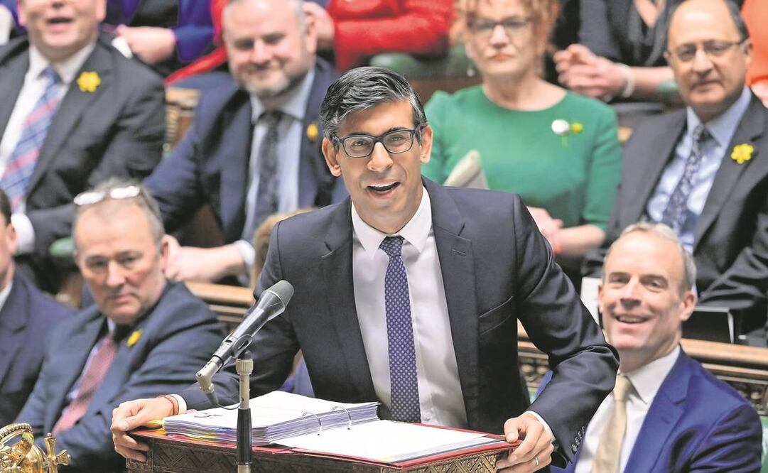 El primer ministro británico, Rishi Sunak, ayer en la Cámara de los Comunes en Londres.