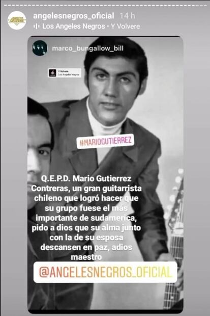 Adiós a Mario Gutiérrez, el guitarrista que colmó de talento a Los Ángeles Negros