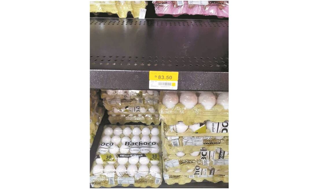 El huevo en San Diego está entre 112 y 150 pesos la docena; en México, máximo hasta 93, dice Mariela.