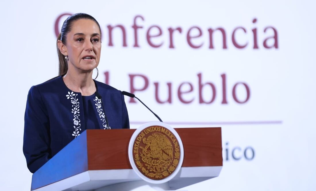 Conferencia del pueblo encabezada por la presidenta, Claudia Sheinbaum Pardo en el Salón Tesorería de Palacio Nacional. Foto: Fernanda Rojas/ El universal