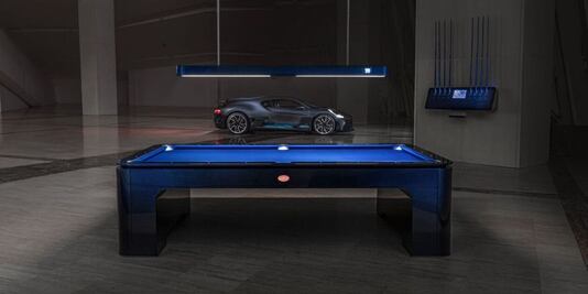 Bugatti presenta la primera mesa de billar inspirada en sus autos