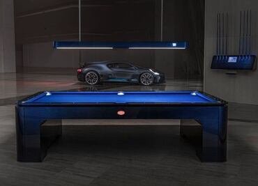 Bugatti presenta la primera mesa de billar inspirada en sus autos