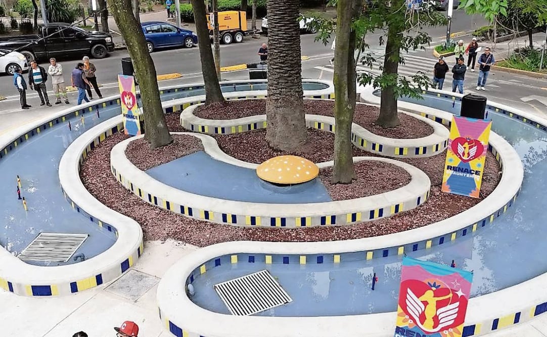 La fuente fue rehabilitada en conjunto con la IP, dijo la alcaldesa; tenía un grave deterioro: restaurador. Foto: Especial
