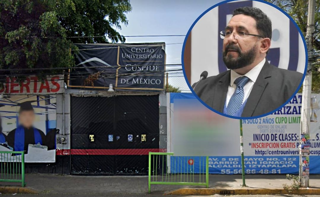 Universidad Cúspide de México que expidió el título en Licenciado en Derecho al encargado de la FGJ, Ulises Lara. Foto: Especial