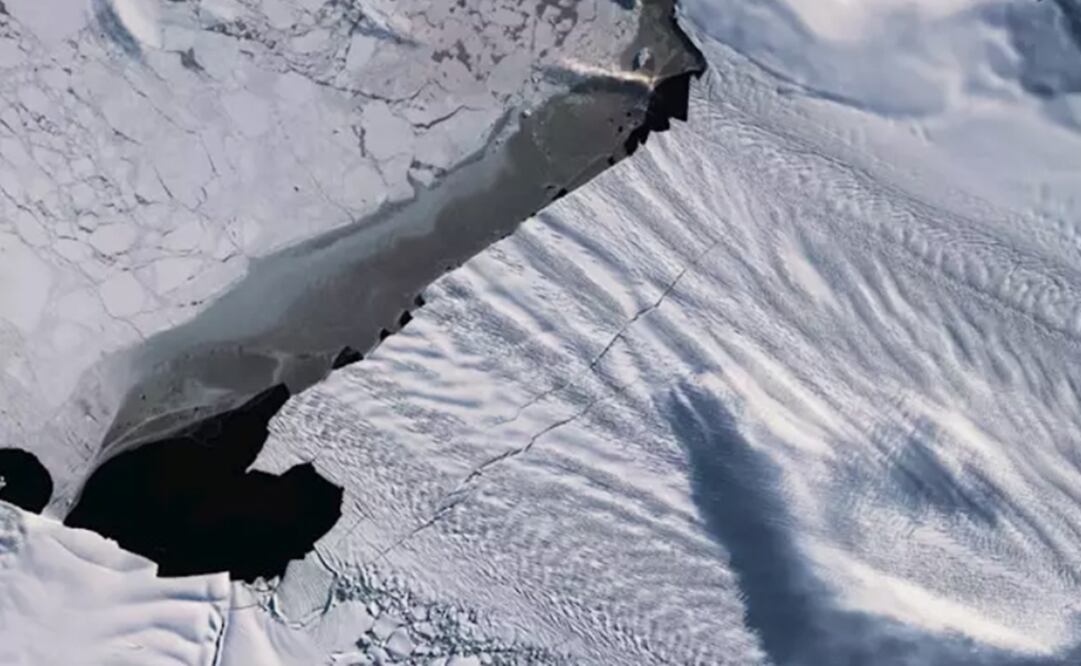 Grietas en el glaciar de Pine Island. Foto: Agencia Espacial Europea