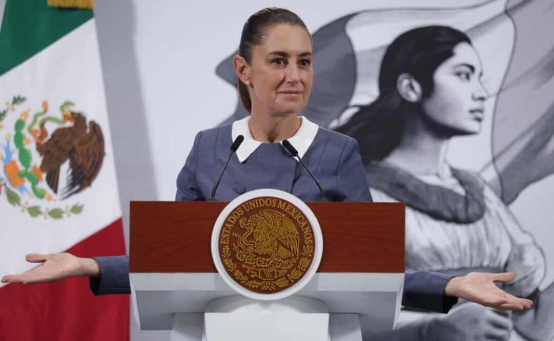 Claudia Sheinbaum, presidenta de México, durante la mañanera del 15 de octubre del 2025. Foto: Carlos Mejía / EL UNIVERSAL.