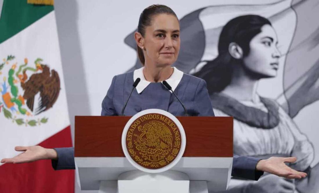 Claudia Sheinbaum, presidenta de México, durante la mañanera del 15 de octubre del 2025. Foto: Carlos Mejía / EL UNIVERSAL.