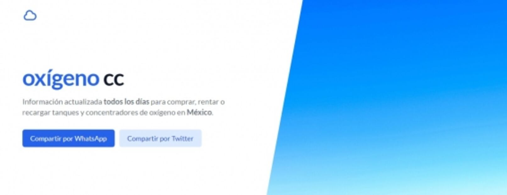 En esta plataforma puedes checar disponibilidad de servicios de oxígeno en CDMX