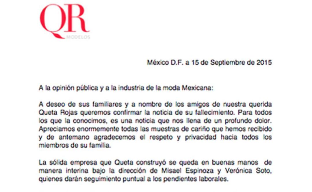 Confirman a Queta Rojas como una de las víctimas en Egipto