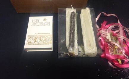 Aseguran Biblia y vela con cocaína