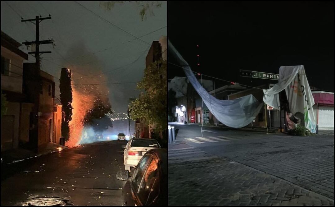 La Dirección de Protección Civil informó que el saldo de la contingencia fue de 155 cortos circuitos, 150 árboles caídos, 47 postes, 43 cables colgando, la caída de 18 lonas y dos bardas. Foto: Especial