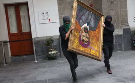 Autor del retrato de Madero en la CNDH se queja por intervención feminista