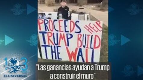 Niño vende chocolate caliente para ayudar a la construcción del muro fronterizo