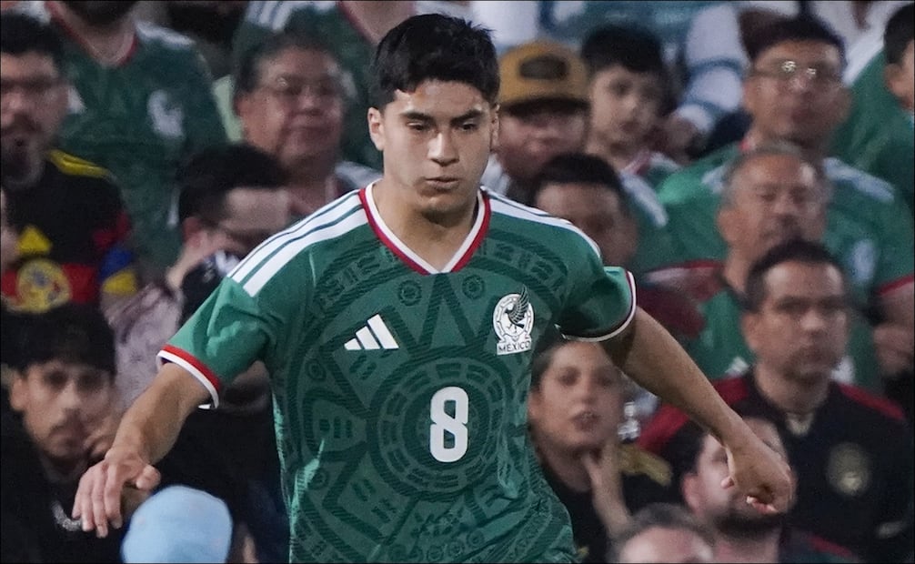 Obed Vargas, durante un duelo de preparación de la Selección Mexicana. FOTO: Imago7