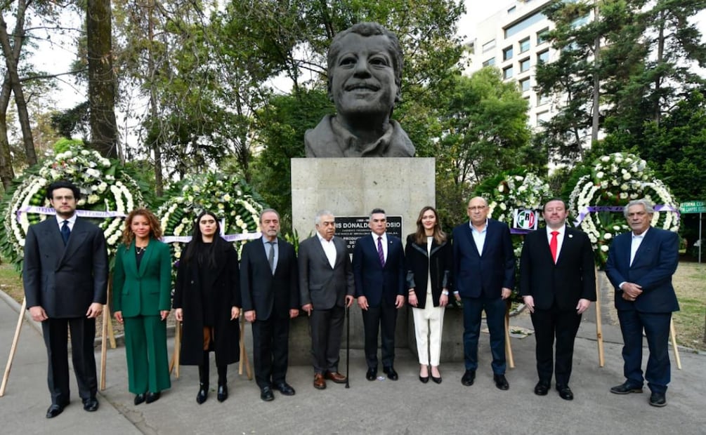 El PRI realiza ceremonia para recordar el legado de su excandidato presidencial Luis Donaldo Colosio, asesinado hace 32 años (23/03/2026). Foto: Especial