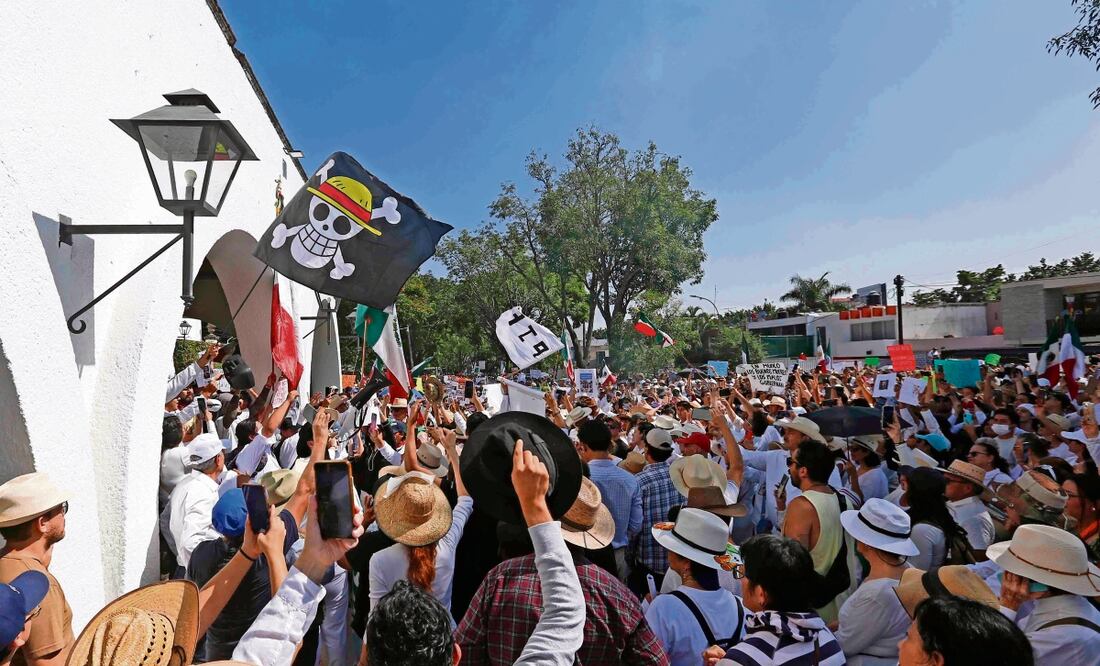 El pasado sábado, en Guadalajara unas 20 mil personas, según datos de Protección Civil, acudieron a la marcha de la Generación Z convocada para exigir la pacificación del país. Foto:Miguel García / EL UNIVERSAL