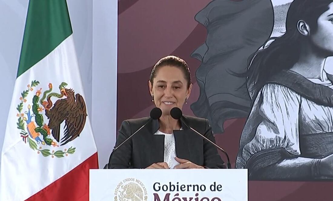 La Presidenta Claudia Sheinbaum en Toluca, Edomex, este domingo 14 de septiembre de 2025. Foto: Captura