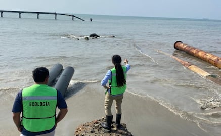 Pemex niega derrame de hidrocarburos en playa La Ventosa; pescadores y autoridades mantienen denuncias por contaminación