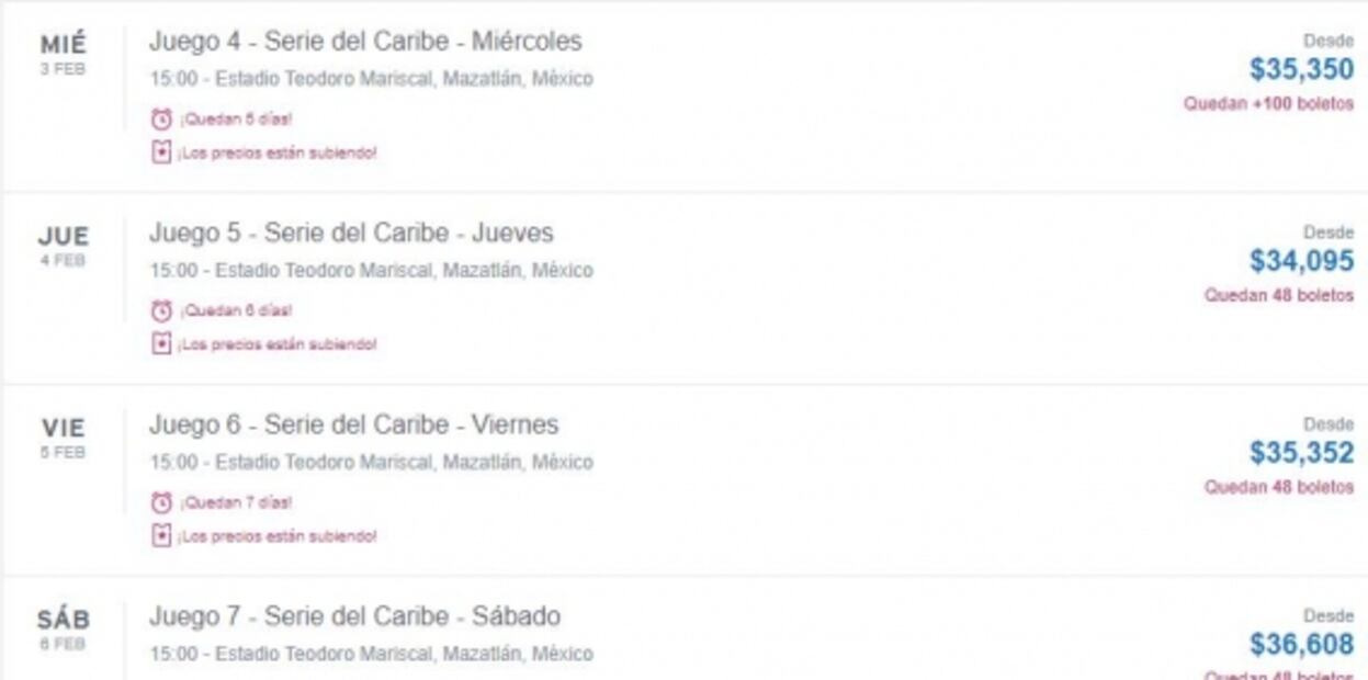 Venden casi en 60 mil pesos accesos para la Serie del Caribe 2021