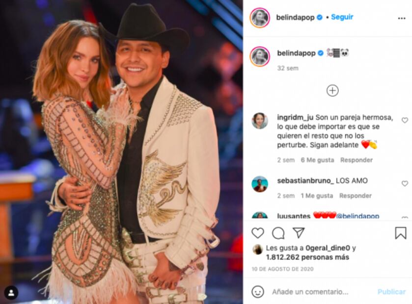 Belinda comparte foto del cambio de look de Nodal