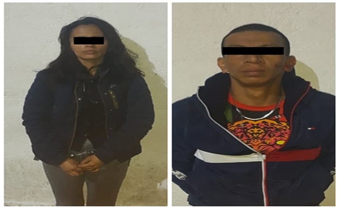 Luis Omar “N”, de 38 años de edad, y Claudia “N”, de 28 años de edad, fueron detenidos en el domicilio donde habitaban. Foto: Especial 