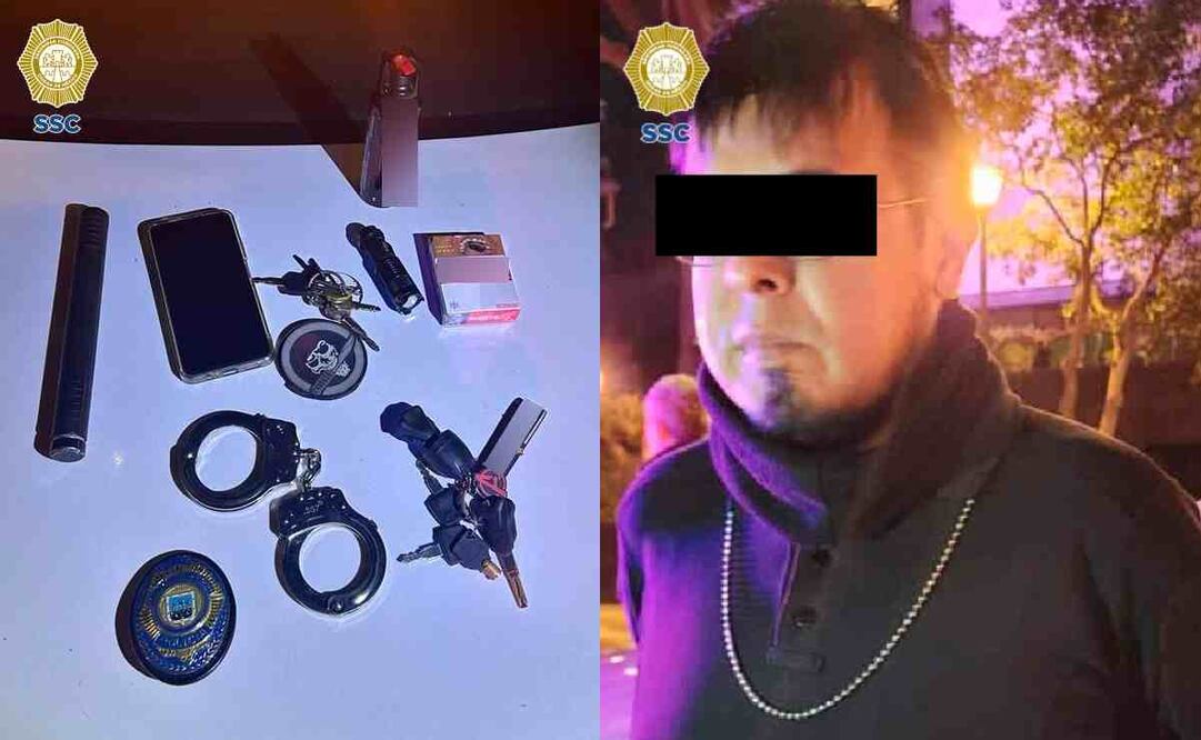 Cae falso policía, extorsionaba a capitalinos. Foto: Especial