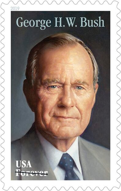 Servicio postal de EU emite estampilla en honor a George H.W. Bush