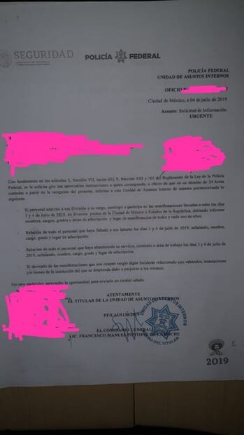 SSPC solicita informe de policías federales que participaron en manifestaciones