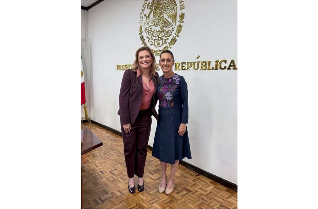La gobernadora de Chihuahua, Maru Campos Galván, con la presidenta Claudia Sheinbaum. Foto: Especial