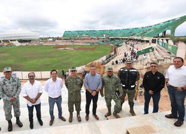 Así avanza la renovación del Estadio de Béisbol Kukulcán Álamo, bajo la ejecución de la Sedena