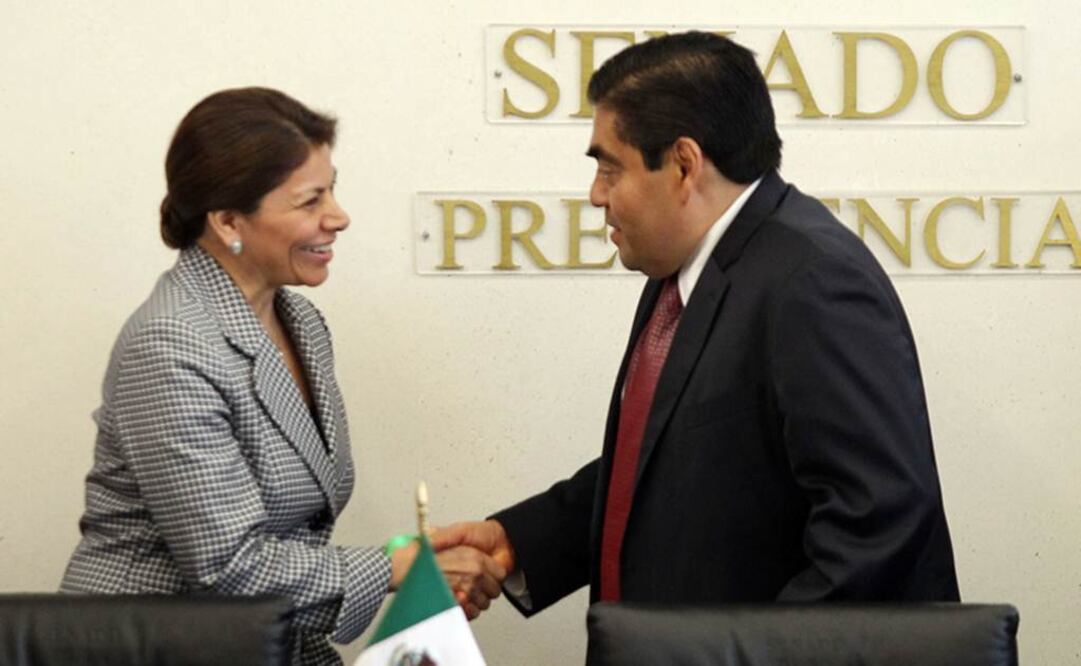 La funcionaria de la ONU fue recibida por Miguel Barbosa, presidente del Senado/EL UNIVERSAL