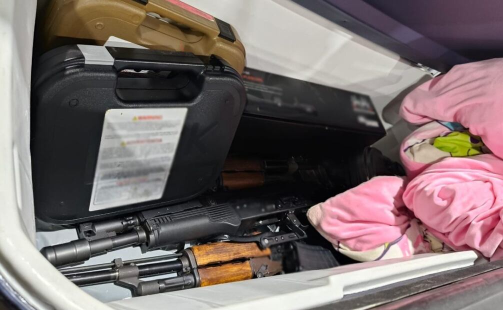 Caen dos en Sonora por intentar ingresar arsenal a México (24/08/2025). Foto: Especial