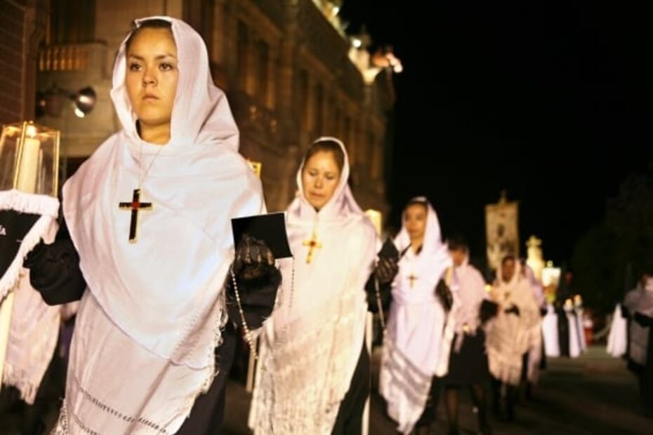 Así es la Procesión del Silencio en San Luis Potosí