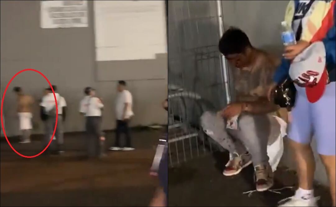 Aficionado del América fue golpeado brutalmente en el Estadio Azteca - Foto: Captura de pantalla