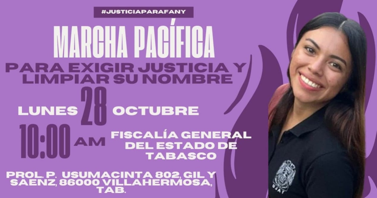 Marcha por feminicidio de Estefany Álvarez, 28 de octubre de 2024. Foto: X @ChikilinGomez