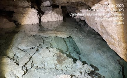 Desplome en tramo carretero de Tulum no fue socavón, es una cueva acuatica