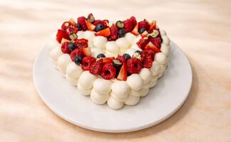 Receta de pavlova de chocolate y frambuesa para San Valentín