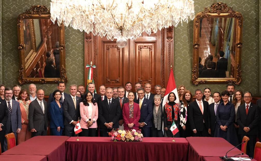 La presidenta de México Claudia Sheinbaum se reunió con Mark Carney, primer ministro de Canadá. Foto: @GobiernoMX