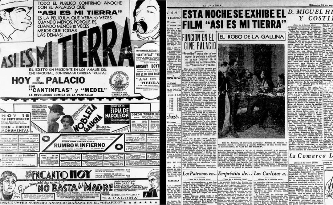 Cartel promocional del largometraje, publicado por EL UNIVERSAL el día de su estreno en cines y una escena de la cinta