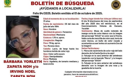 Emiten ficha de búsqueda de Bárbara Yorleth Noh Zapata, mujer trans desaparecida en Yucatán
