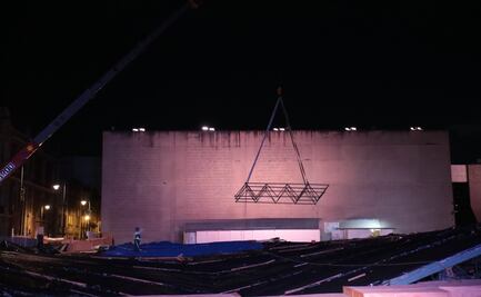 Comienza el retiro de la techumbre de Templo Mayor que colapsó hace seis meses