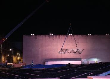Comienza el retiro de la techumbre de Templo Mayor que colapsó hace seis meses