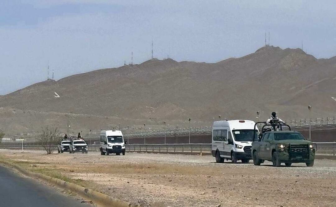 Elementos del Ejército, la Guardia Nacional y el Instituto Nacional de Migración realizaron ayer operativos a la orilla del muro fronterizo entre Ciudad Juárez y El Paso, Texas. (02/04/2025) Foto: Paola Gamboa | El Universal
