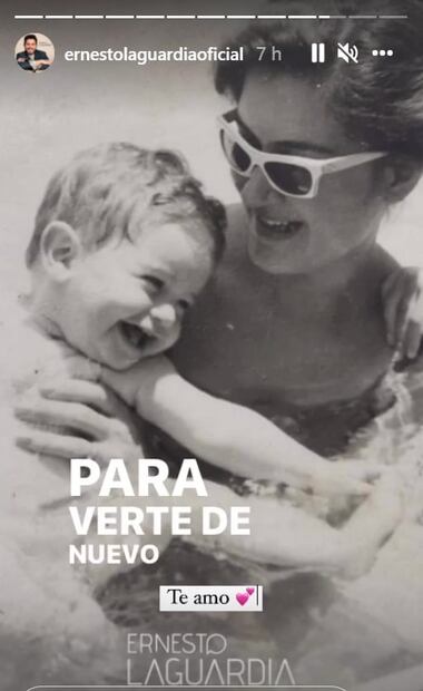 Fallece la mamá de Ernesto Laguardia: "Con tu partida me dejas un vacío en el corazón"
